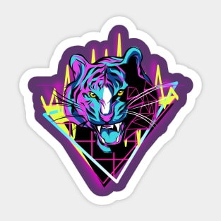 Neon Tiger T-Shirt Design Sticker